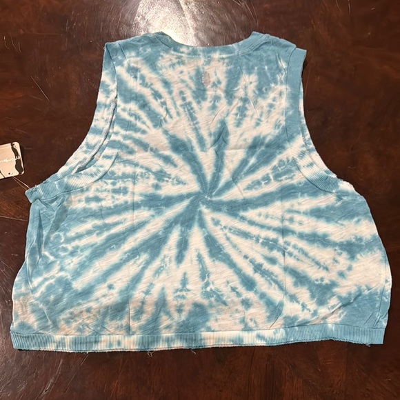 Free People Love Tank Tie Dye White/Bluestone Combo - Picture 5 of 5